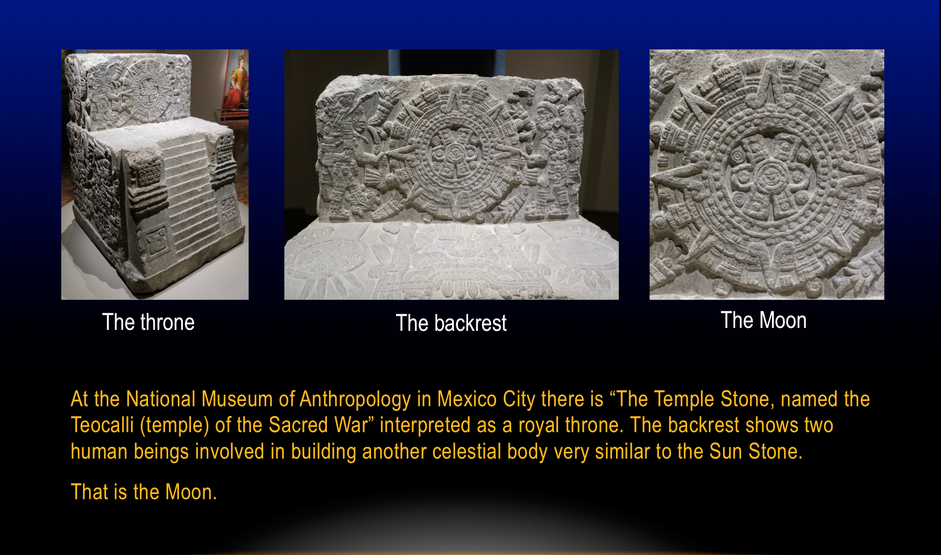 Image of the Aztec Moon from Temple Stone by Calin Ungureanu AztecStones.com